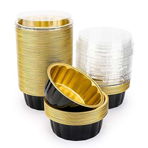 Disposable Baking Ramekins with Lids, Beasea 8 oz Cooks Pantry