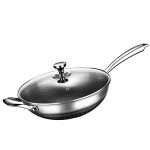 KYTD 12.5" Stainless Steel Wok, Nonstick Stir Fry