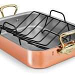 Mauviel Copper Roasting Pan with Rack (Bronze