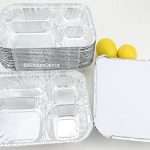 Disposable Aluminum 4 Compartment T.V Dinner Trays