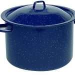 IMUSA USA Blue 6-Quart Speckled Enamel Stock Pot
