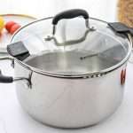 Rorence Stainless Steel Stock Pot with Lid: 6