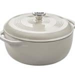 Lodge 6 Quart Enameled Cast Iron Dutch Oven. White