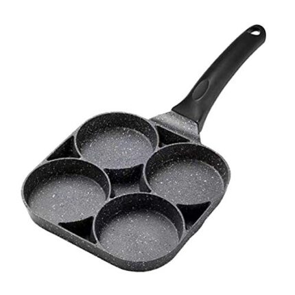 Multi Egg Frying Pan,4 Hole Burger Eggs Pancake