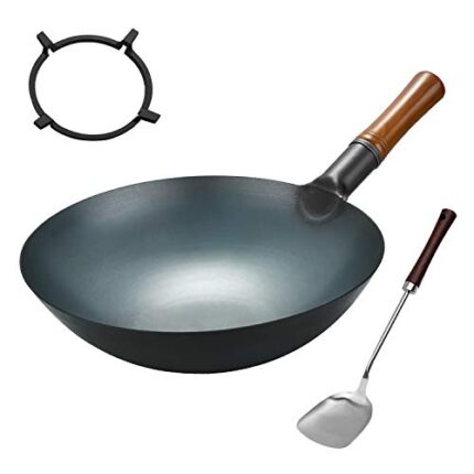 Carbon Steel Wok Pan - 13.4“ Woks and Stir Fry Pan