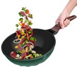 Nonstick Wok Pan with Lid 100% Pfoa-Free 12 Inch