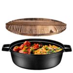 Pre-Seasoned 2-In-1 Cast Iron Shabu Shabu Hot Pot