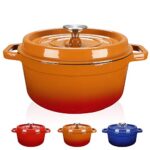 WISELADY Enameled Cast Iron Dutch Oven Bread