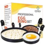 COTEY 1x Large 6" Pancake Mold & 2x 3.5" Nonstick