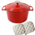 HAWOK Enameled Cast Iron round Dutch Oven