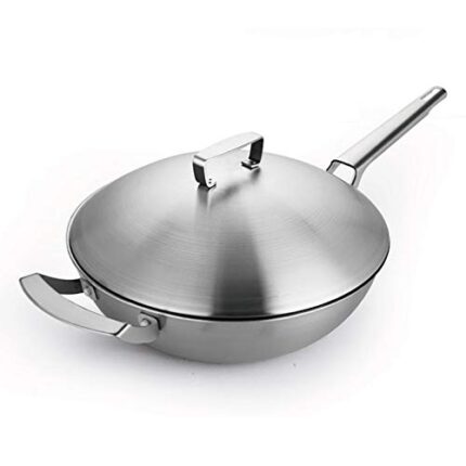 SBSNH Wok Non-stick 304 Stainless Steel Household