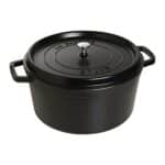 STAUB Cast Iron Round Cocotte, 13.25-quart, Black