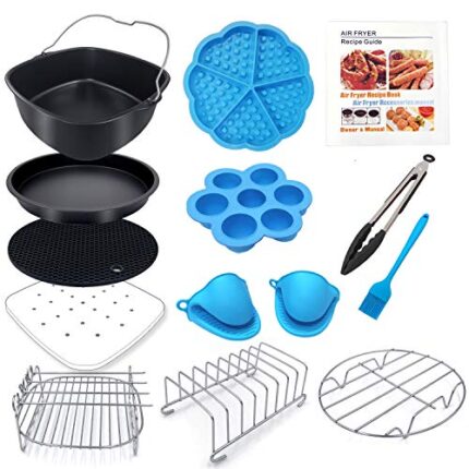 Square Air Fryer Accessories 12 pcs with Recipe
