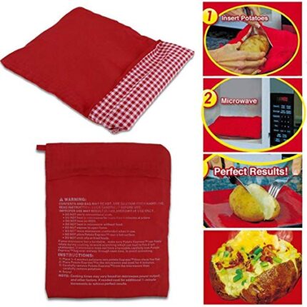 NC Red Washable Cookware Bag 3 Pieces Microwave