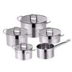 GYZCZX Kitchen Cookware Set 9 Piece Stainless