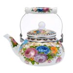 Flower Enamel Teakettle With Anti-hot Handle Easy