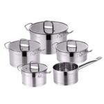 TWDYC Kitchen Cookware Set 9 Piece Stainless Steel