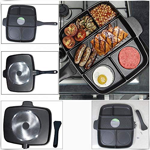 1631320150 172 Skillets And Frying Pans 5 In 1 Divided Stainless, Cooks Pantry