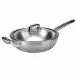 SBSNH Stainless Steel Wok Non-stick Pan Less Smoke