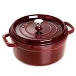 Staub Cast Iron 9-Quart Round Cocotte, Grenadine