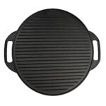 41CM black cast iron double-sided roasting pan,