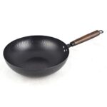 YXBDN Wok Pan Induction 32cm 100% Carbon Steel