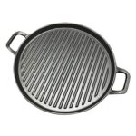 OIPYI 30cm Thickened Striped Cast Iron Steak