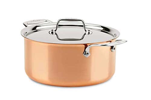 All-Clad Copper C4 8 Qt. Stockpot with Lid,