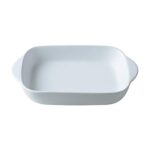 White Small Ceramics Rectangular casserole dish