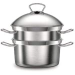 HIZLJJ Steamer Pot, Stainless Steel 3-layer