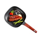 ZLDGYG Pre-Seasoned Cast Iron Wok, Black, w/Large