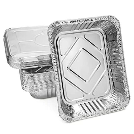 Aluminum Foil Pans with Lids 9x13 (20 Pack) Half