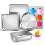 TeamFar Bakeware Set, 17 PCS (5 Pans + 12 Cups),