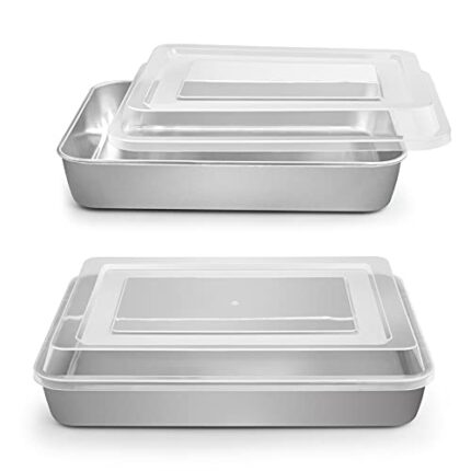 9.4 Inch Mini Baking Pans with Lids, P&P CHEF 4