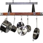 Signature 45" Oval Ceiling Pot Rack Hammered Steel