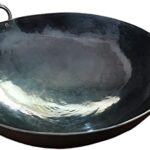 LKZL Traditional hand hammered cast iron wok,