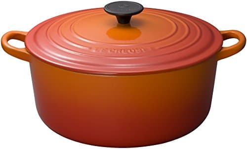 Enameled Cast Iron Round French Oven Color: Flame,