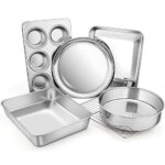 Toaster Oven Bakeware Set, E-far 6-Piece Stainless