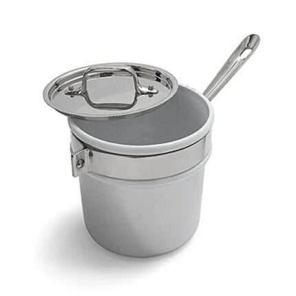 double boiler ceramic insert with lid for 2 qt