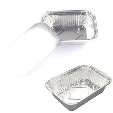 50 Pack Aluminum Pans with Lids Disposable -