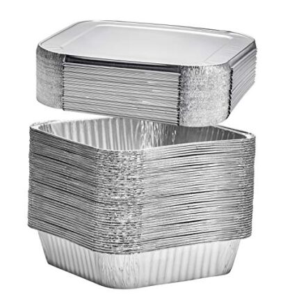 8" Square Disposable Aluminum Cake Pans - Foil