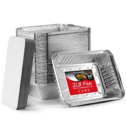 Aluminum Pans Take Out Containers with Lids (50