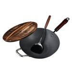 ADKINC 13 inch Traditional Hand Hammered Cast Iron