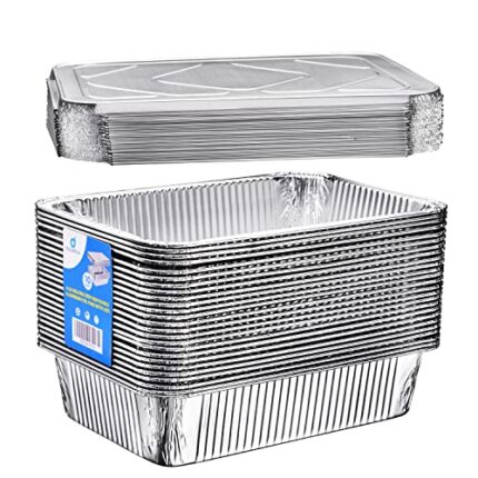 Pack 8-lb Oblong Deep Disposable Aluminum Pans