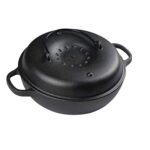 1 Set Covered Iron Roaster Roasting Pan Cast Iron