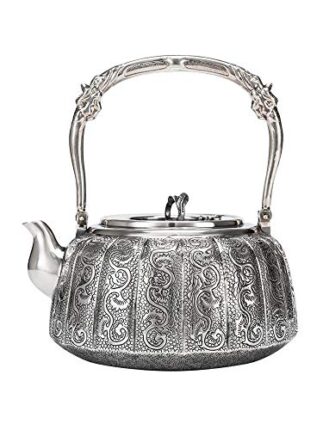 GONG Silver Retro Design Sterling Silver Kettle