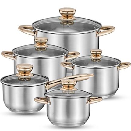 ZYKHD Cookware Set Soup Pot Stainless Steel Stew