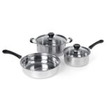 YXBDN 3 Non-Stick Stainless Steel Pans Stock Pot