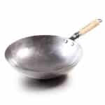 ZLDGYG Uncoated Carbon Steel, Flat Bottom Wok