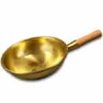 LSLANID 100% Pure Copper Wok Thick Wok With Wooden